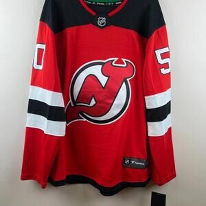 New Jersey Devils DAWS #50 Fanatics Breakaway Home Jersey Men’s Size L Red NHL